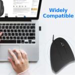 Left-Hand Vertical Ergonomic Mouse with USB Connection