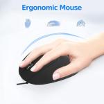 Left-Hand Vertical Ergonomic Mouse with USB Connection