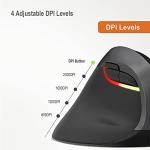 J-Tech Digital Left-Handed Wireless Ergonomic Mouse