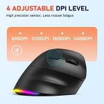 Wireless Ergonomic Vertical Mouse with RGB Lighting