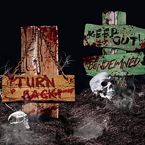 Halloween Yard Signs and Tombstones with Bonus Stakes