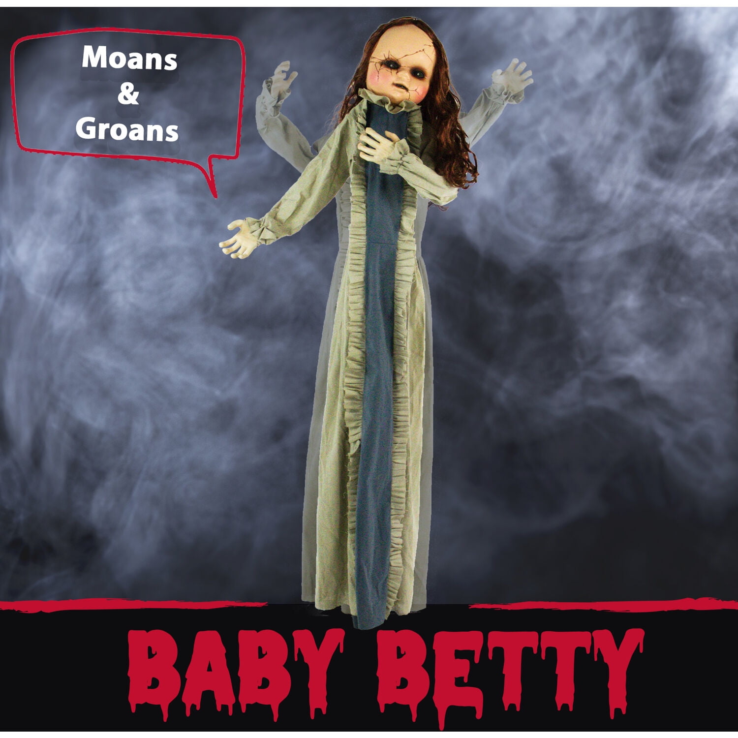 Zombie Animatronic Halloween Decoration - Indoor/Outdoor