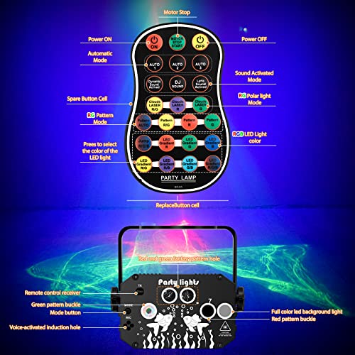 Halloween Laser Stage Lights with Remote Control