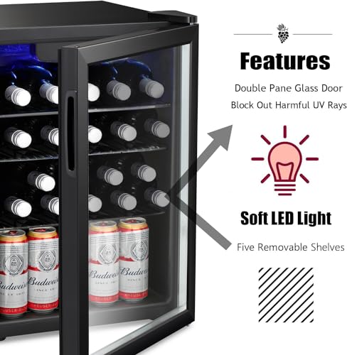 24-Bottle Wine and Beverage Mini Fridge