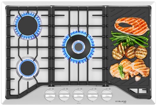 5-Burner Gas Cooktop with Reversible Grill/Griddle
