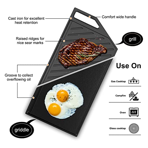 5-Burner Gas Cooktop with Reversible Grill/Griddle