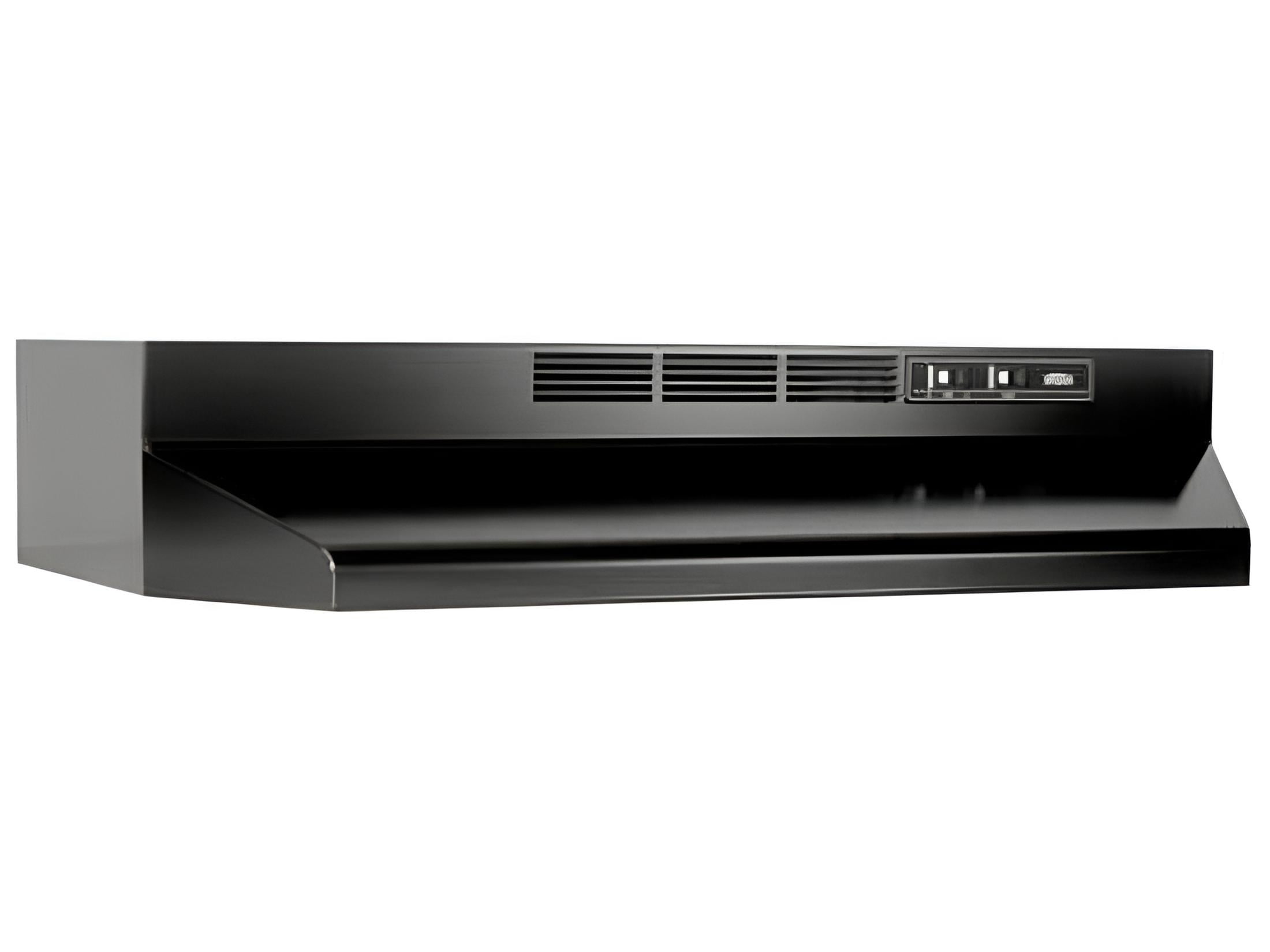 Broan 30-Inch 2-Speed Under-Cabinet Non-Ducted Range Hood, Black