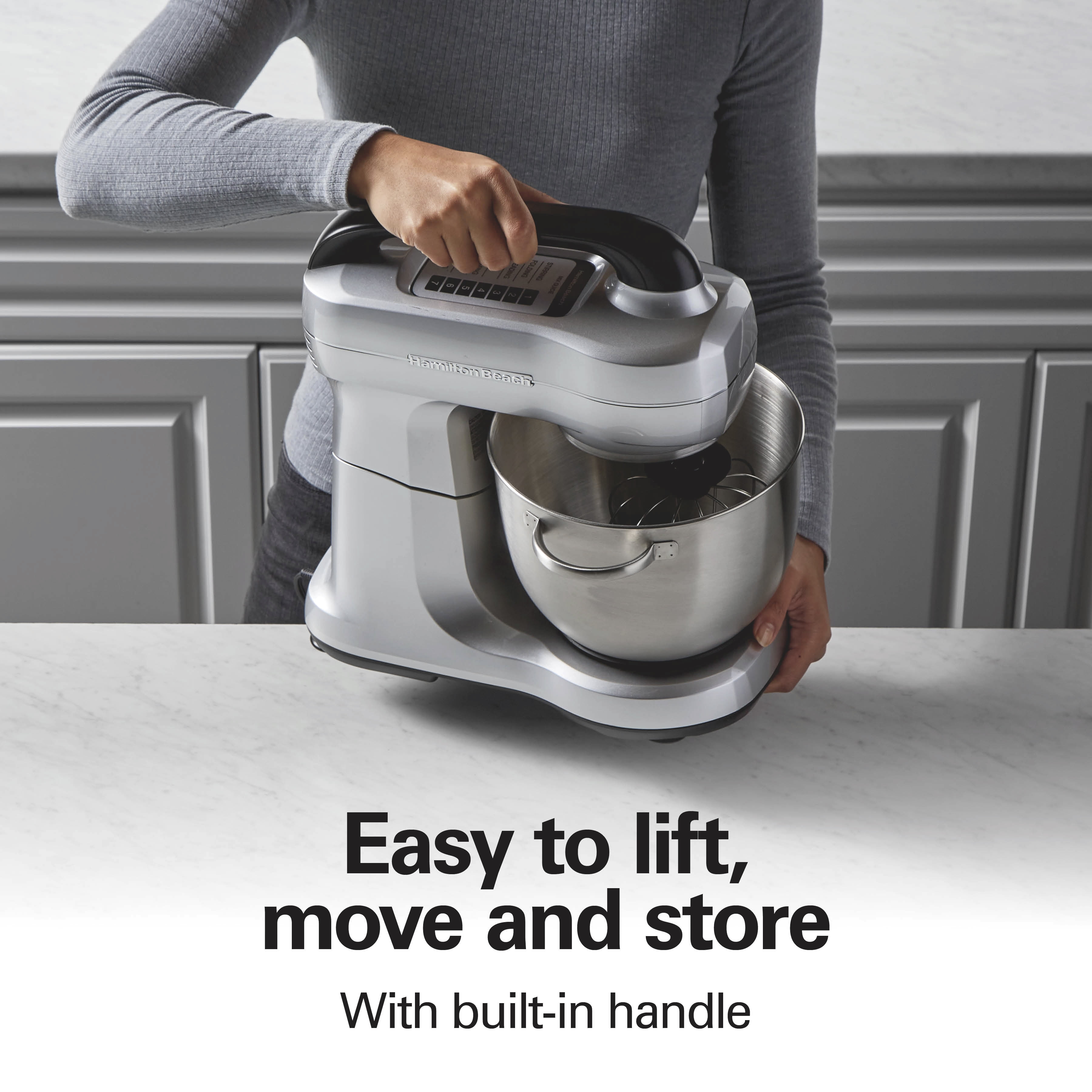 Hamilton Beach 7 Speed Stand Mixer, Silver (63392)