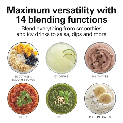 Hamilton Beach Blender with 14 Functions, Stainless Steel
