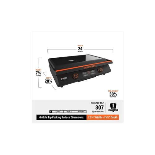 Blackstone 22-Inch Ceramic Electric Griddle - 1200W