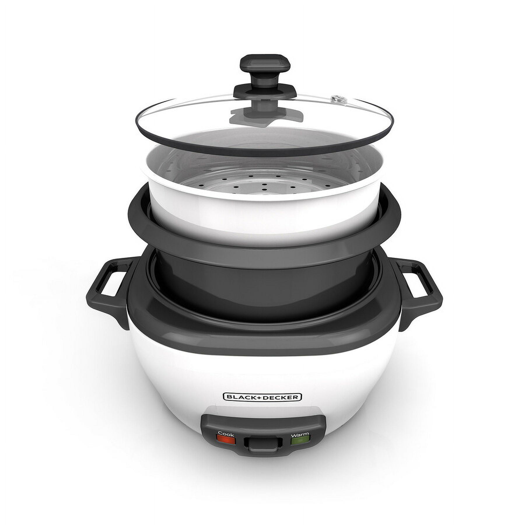 BLACK+DECKER Electric Rice Cooker with Keep-Warm Function
