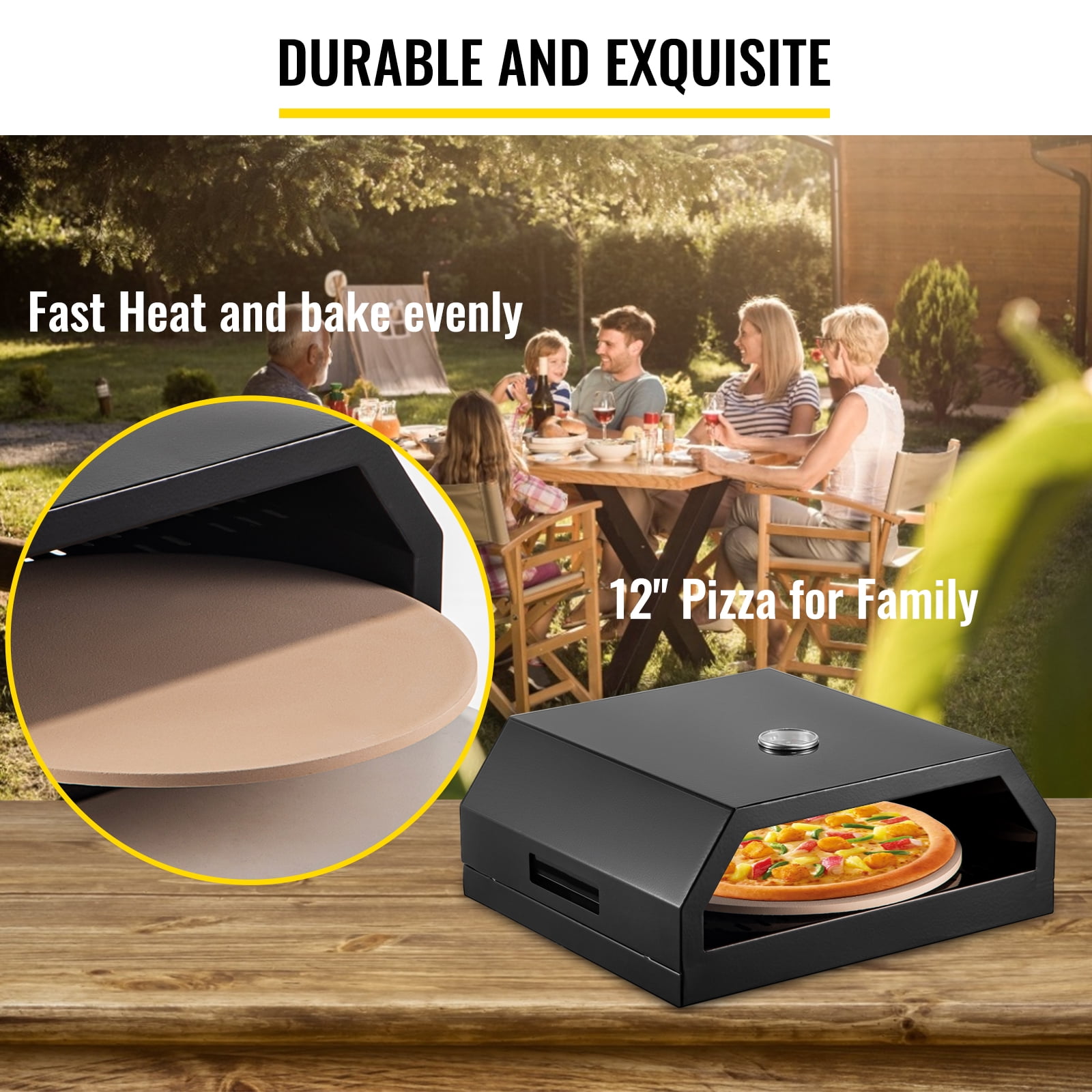 Portable Wood Fired Pizza Oven Stainless Steel Top