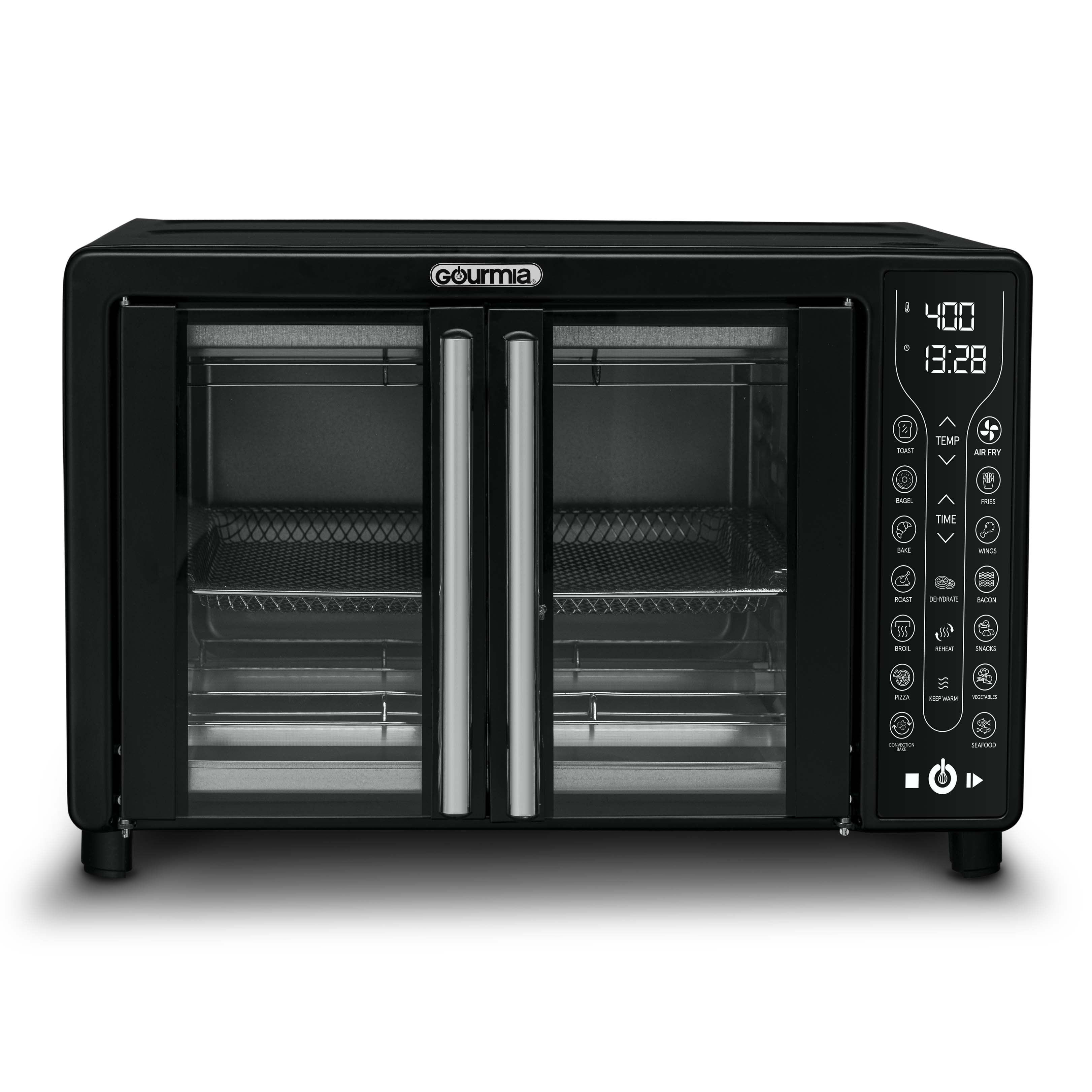 Black Gourmia French Door Air Fryer Oven