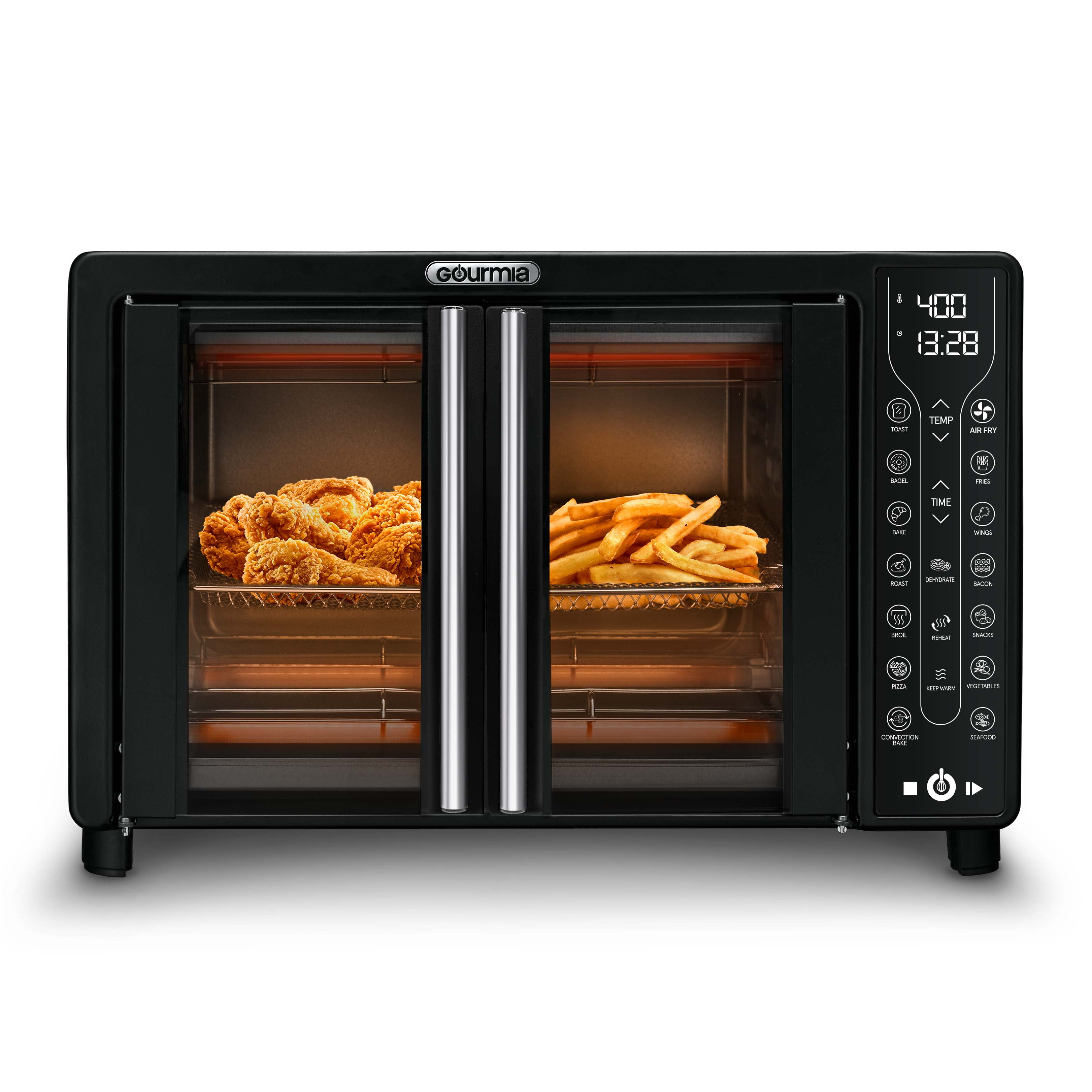 Black Gourmia French Door Air Fryer Oven