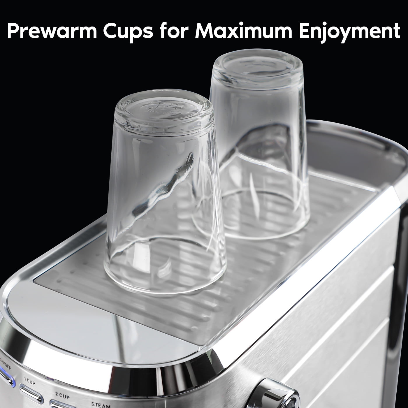 Stainless Steel Espresso Machine with Milk Frother