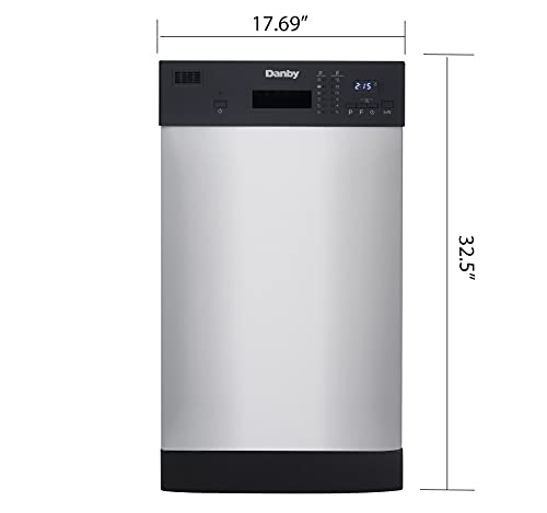 Danby 18" Built-In Dishwasher in Stainless Steel