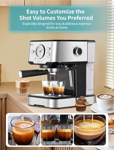 Gevi Espresso Machine with Milk Foaming Wand