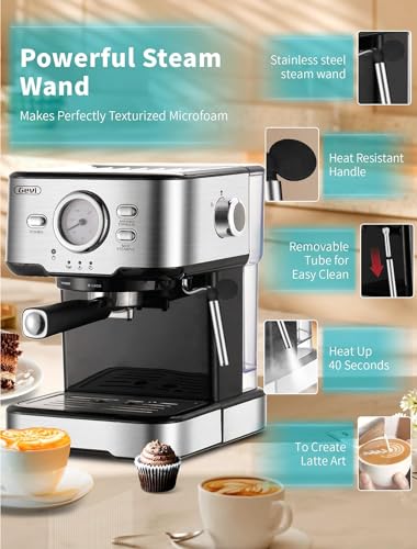 Gevi Espresso Machine with Milk Foaming Wand