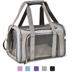 Henkelion Soft-sided Cat/Dog Carrier for Small Pets - Grey