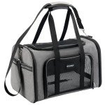 Airline Approved Dog and Cat Carrier, Collapsible, Grey