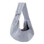 Reversible Dog Carrier Sling with Storage Pocket - Gray