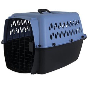 Petmate Pet Porter Fashion Dog Kennel 26" - PetiteParis Blue & Black USA Made