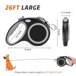 EC.TEAK Retractable Dog Leash for Large Dogs, 26 FT