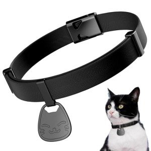 Personalized Breakaway Cat Collar: Soft & Adjustable, Black