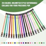 20 Puppy Collars for Small Puppies, Nylon Breakaway