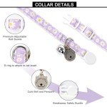 Daisy Pattern Cotton Cat Collar Set with Breakaway Buckle
