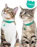 Reflective Cat Collar Set with Bells, Adjustable Size