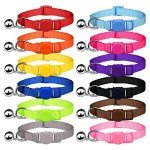 Colorful Breakaway Cat Collars with Bells, Adjustable, Safety