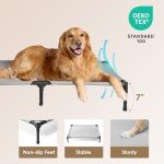 Elevated Dog Bed for Large Dogs, Breathable Mesh