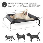 Large Dogs Cooling Elevated Dog Bed, Indoor/Outdoor Pet Hammock