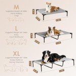 Elevated Dog Bed for Large Dogs, Breathable Mesh