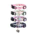 Yizepet Breakaway Cat Collar with Bell, 4-Pack Set