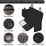 Dog Car Seat Cover with Storage Pockets, Waterproof & Nonslip