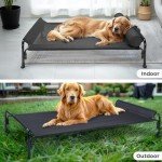 Veehoo Large Elevated Dog Bed with Removable Headrest