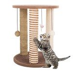 Large Brown Cat Scratching Post with Carpeted Base