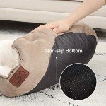 Round Taupe Bed for Small Dogs, Cats - 20