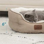 Round Taupe Bed for Small Dogs, Cats - 20
