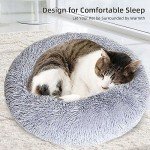 Cgzmlucky Calming Plush Cat Bed for Indoor Pets