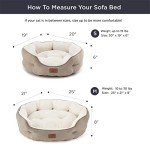 Round Washable Dog and Cat Bed, 20 Inches