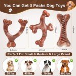 Durable Bacon Flavor Dog Toys for Chewers 3-Pack