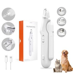 2-in-1 Dog Nail Grinder and Clippers for Cats & Dogs