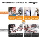 LED Light Nail Clipper with Magnification for Pets