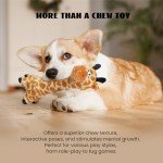 Interactive Nocciola Giraffe Dog Toy for Small Breeds