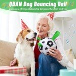 QDAN Interactive Dog Soccer Ball with Straps