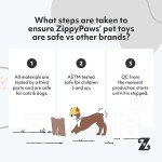 ZippyPaws - 6-Squeaker Plush Dog Toy: Slowpoke Turtle