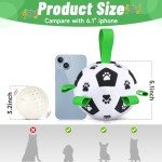 QDAN Interactive Dog Soccer Ball with Straps